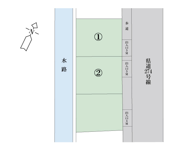 福田町古新田の区画図
